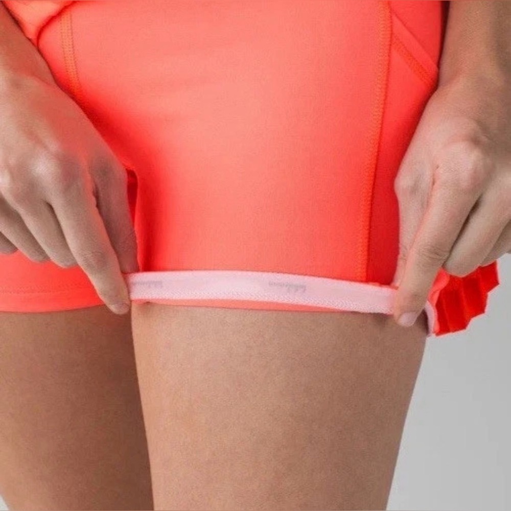 Lululemon Pleat To Street Skirt II- Grapefruit- Size 8 - Picture 5 of 10